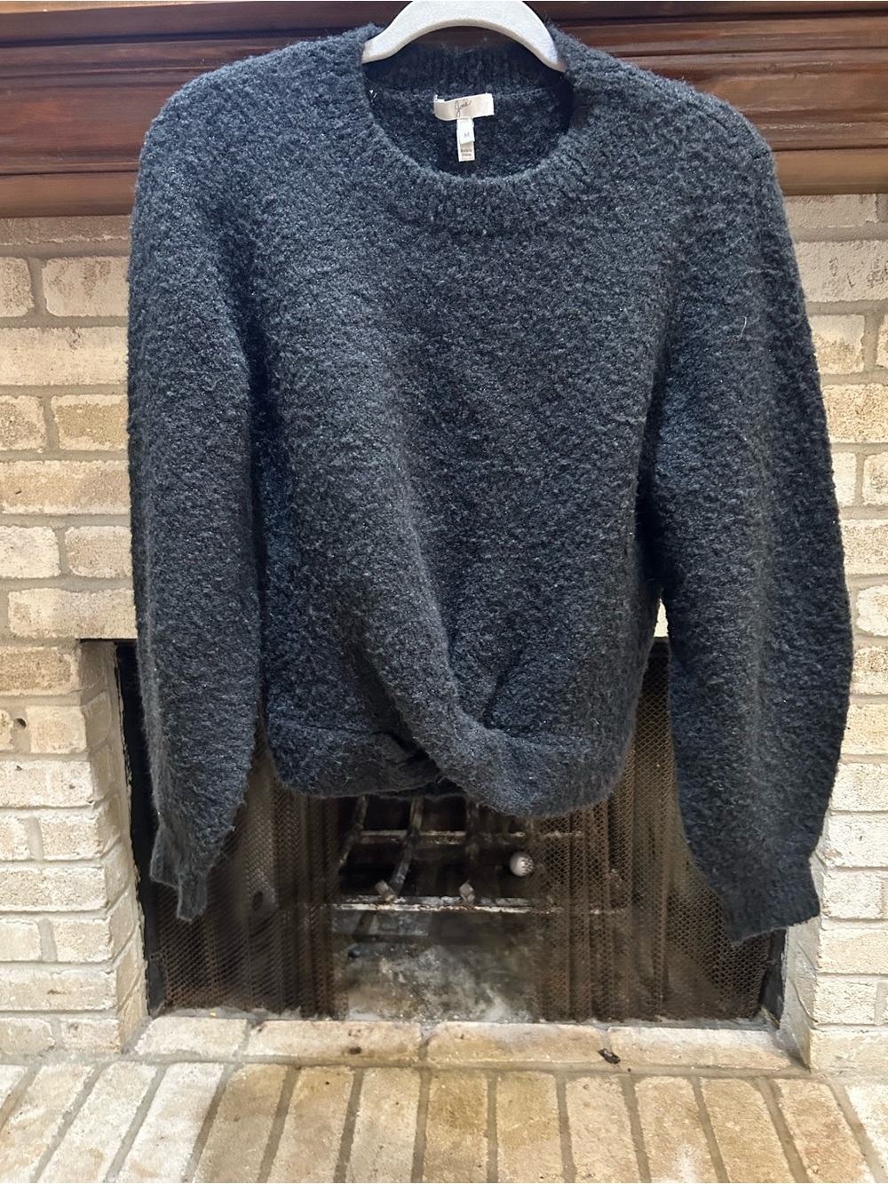 Joie Charcoal Crewneck Textured Sweater EUC